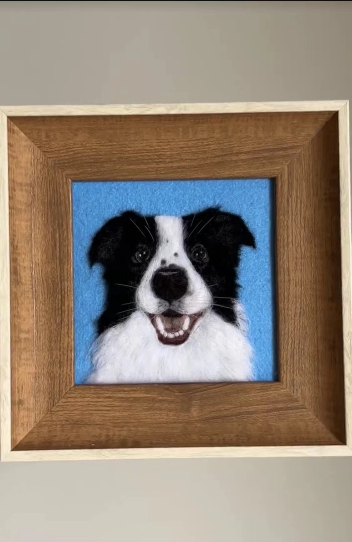 Custom Pet Portrait – Handmade Wool Felt Painting