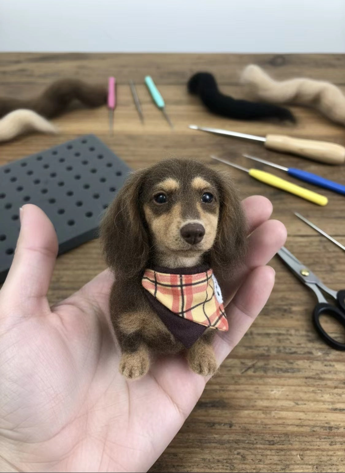 Custom Pet Wool Felt Figurine – Full Body | Handmade 3D Portrait