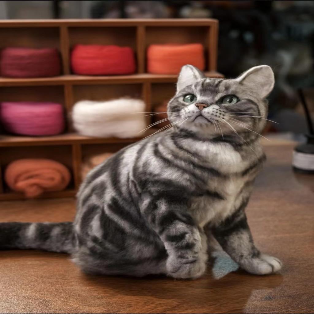 Custom Pet Wool Felt Figurine – Full Body | Handmade 3D Portrait
