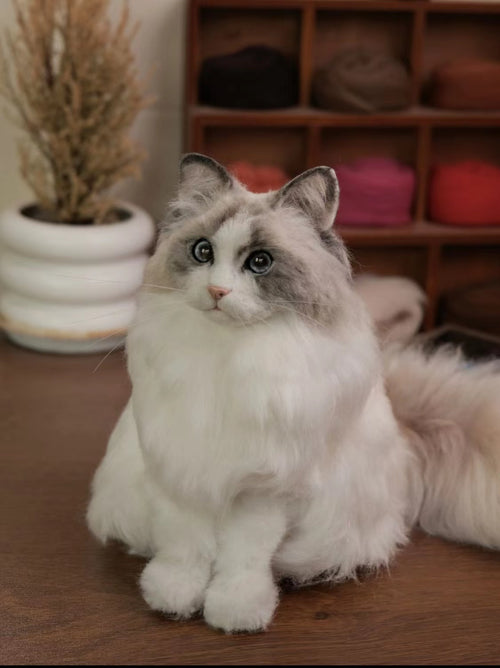 Custom Pet Wool Felt Figurine – Full Body | Handmade 3D Portrait