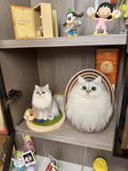Custom Pet Wool Felt Portrait – Half Body Framed Sculpture