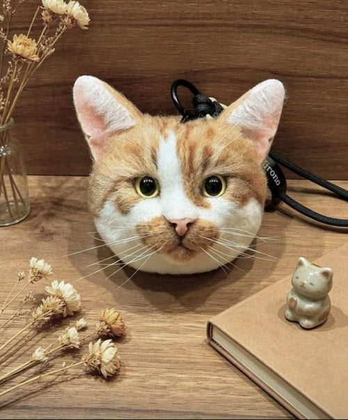 Custom 3D Wool Felt Pet Portrait Charm