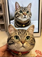 Custom Pet Wool Felt Head Keychain – Handmade 3D Portrait Charm