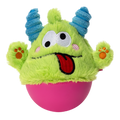 Green Little Monster Plush Tumbler Squeaker Dog Toy – Self-Righting Interactive Toy