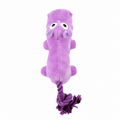 Plush Hippo Rope Dog Toy