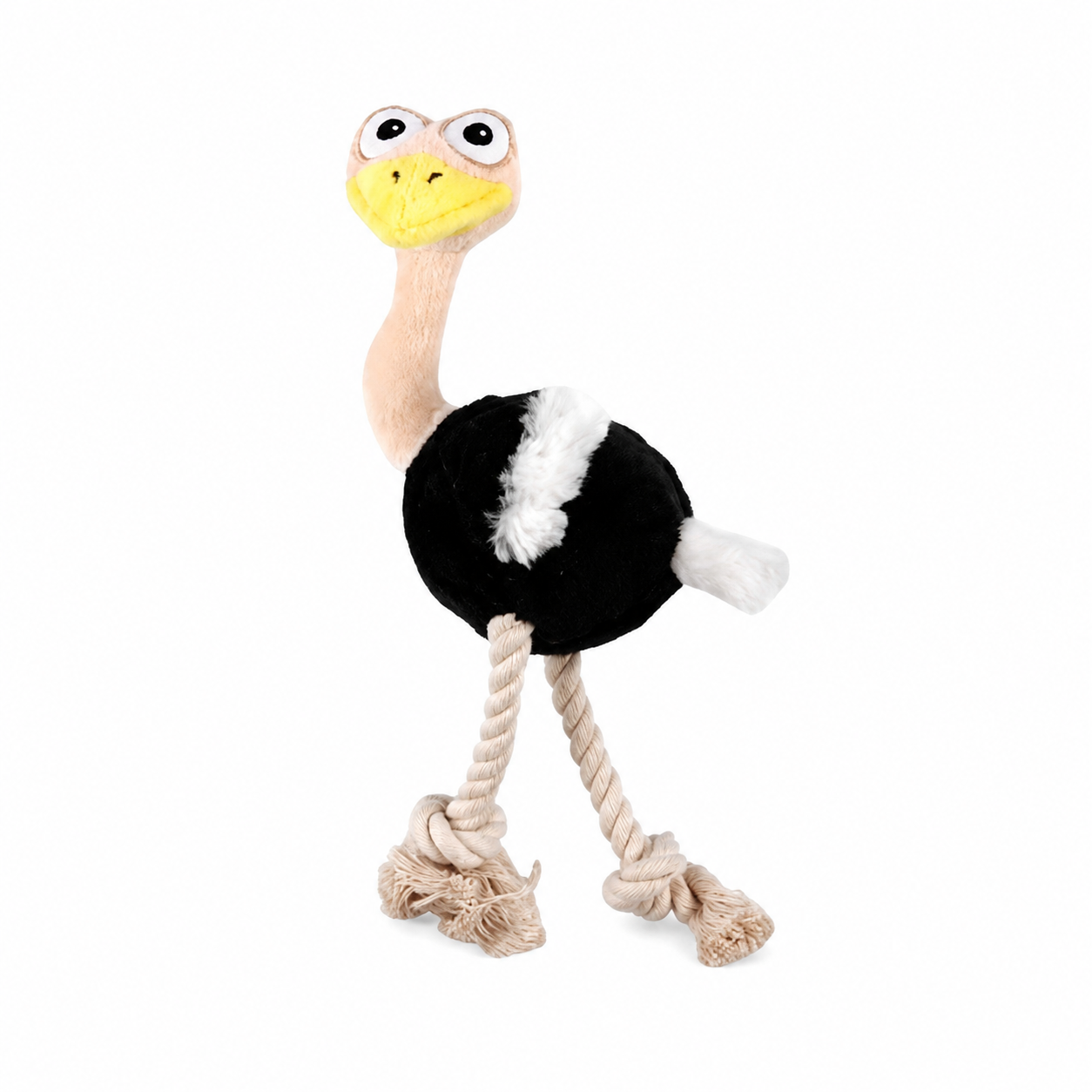 Plush Ostrich Rope Dog Toy