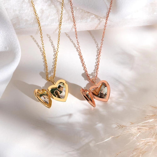 Custom Heart Locket with Pet Photo