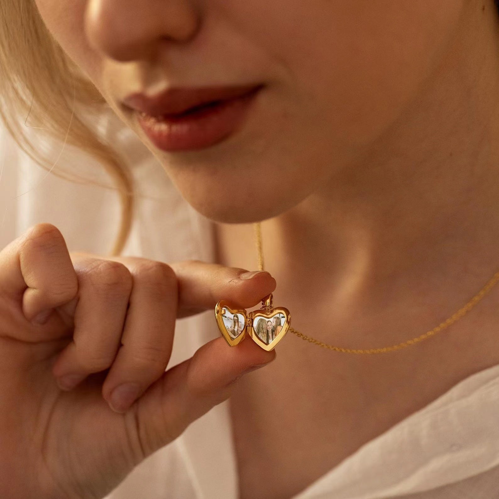 Custom Heart Locket with Pet Photo