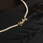 Custom Pearl Name Necklace