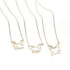 Custom Pet Ear Necklace with Pet Name