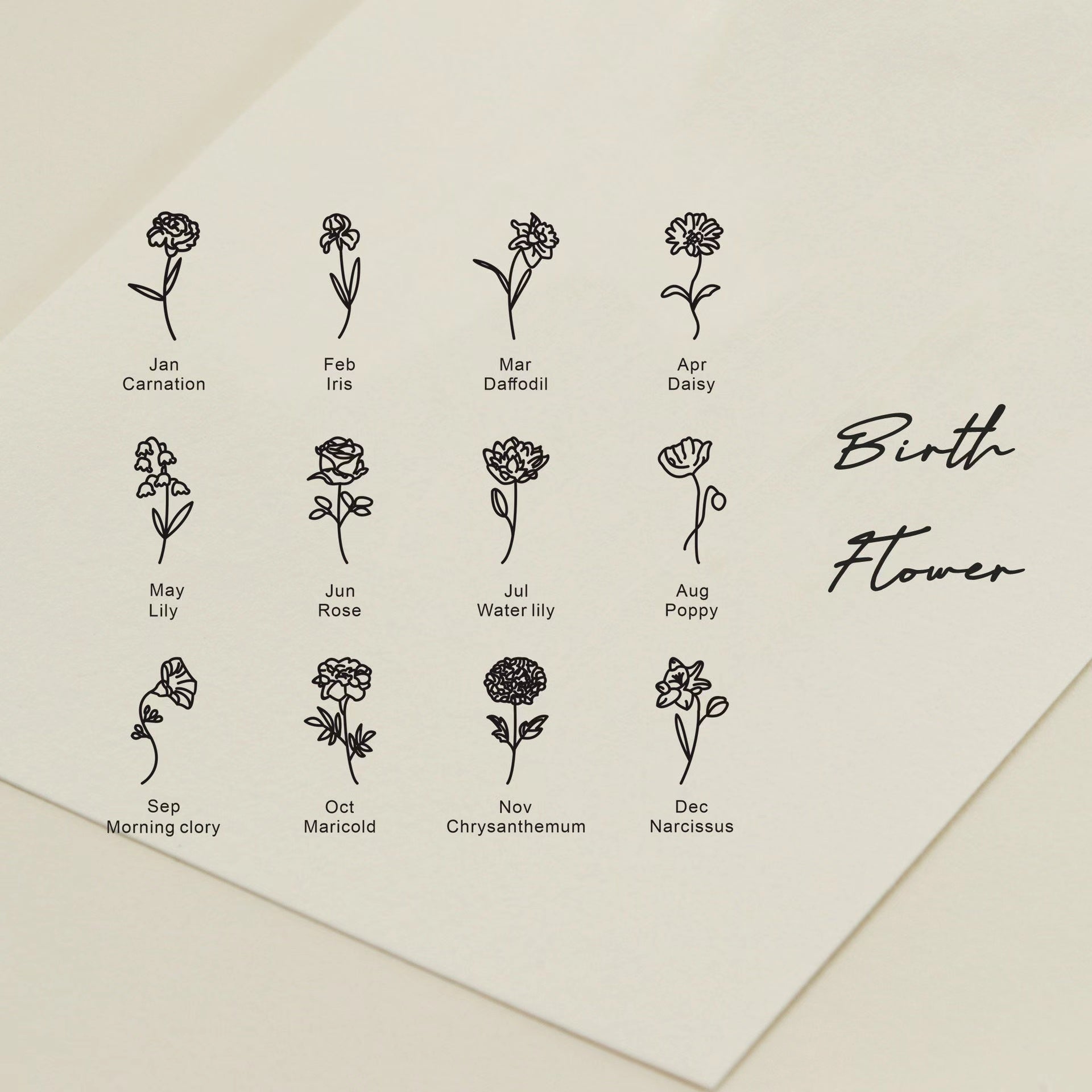 Personalized Flower Name Necklace