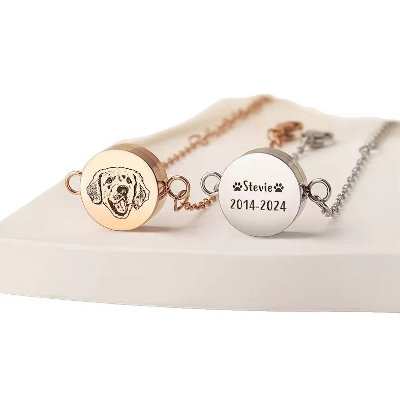Pet Hair Memory Locket Bracelet