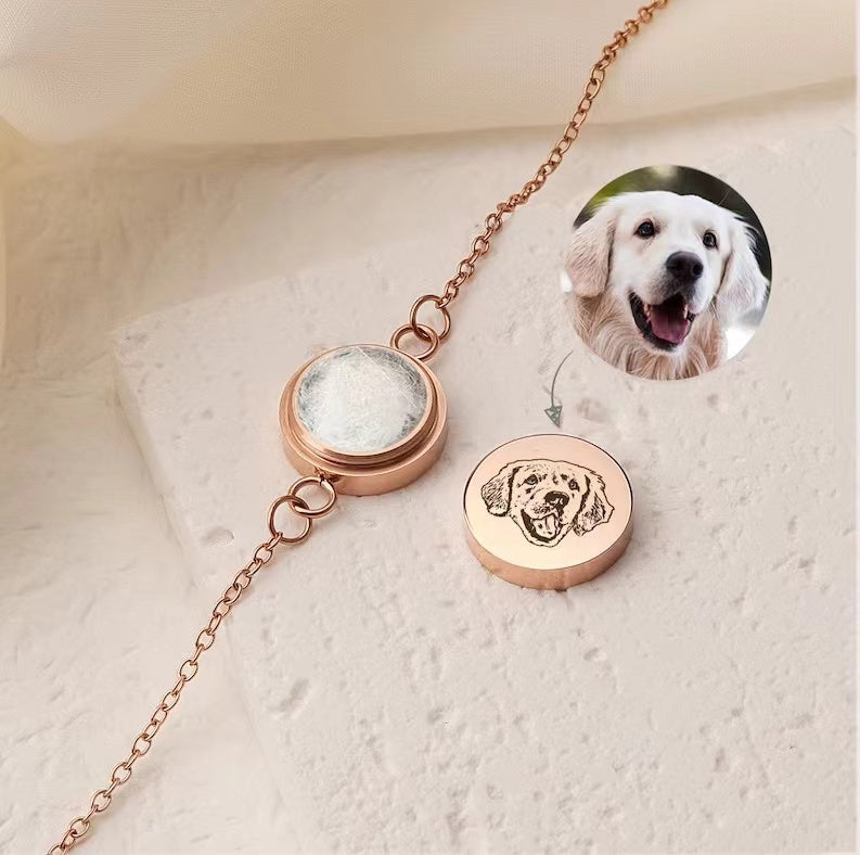 Pet Hair Memory Locket Bracelet