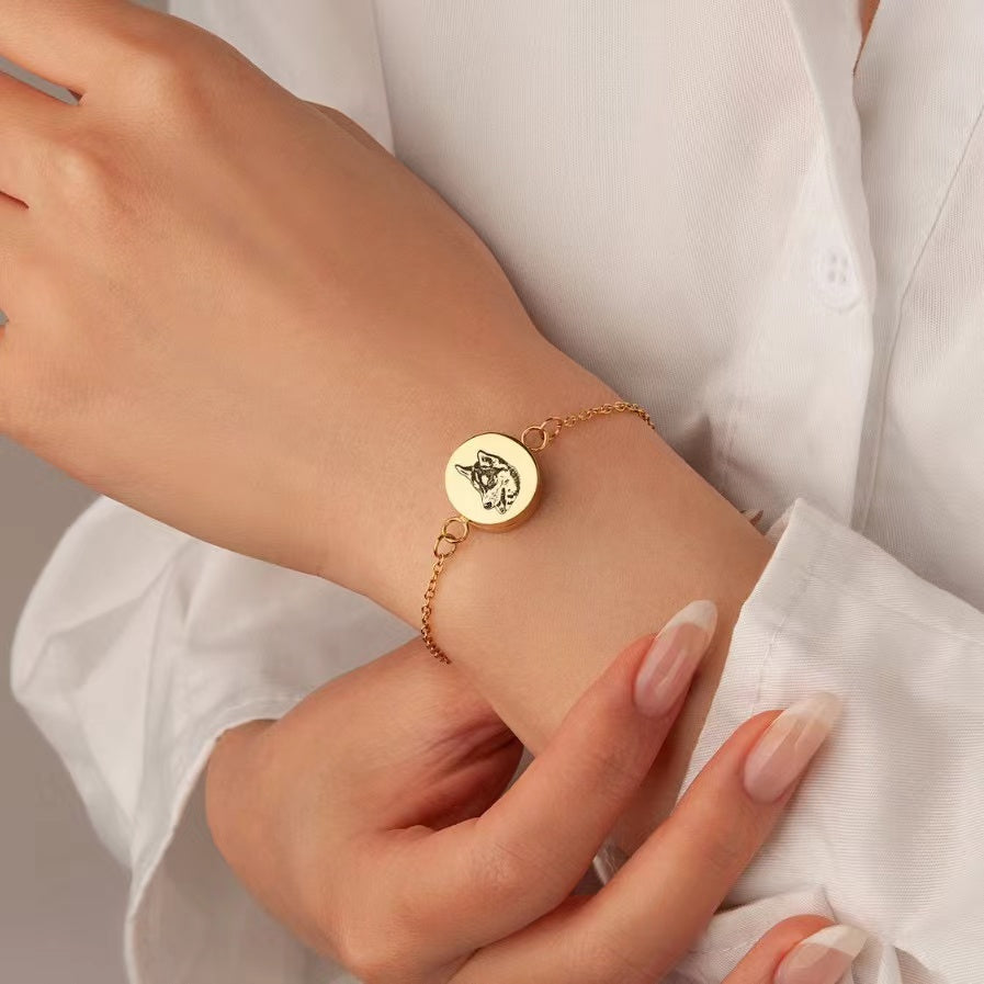 Pet Hair Memory Locket Bracelet