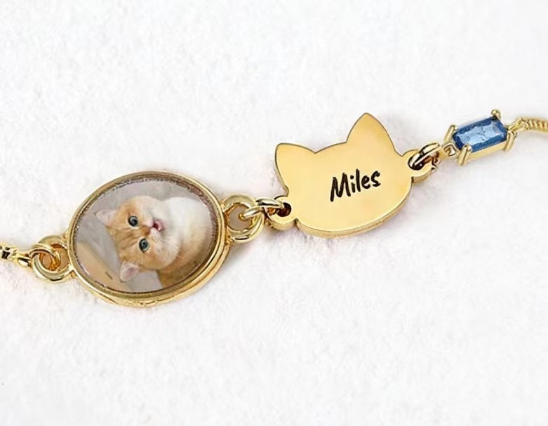 PetPhoto Luxe Adjustable Engraved Bracelet