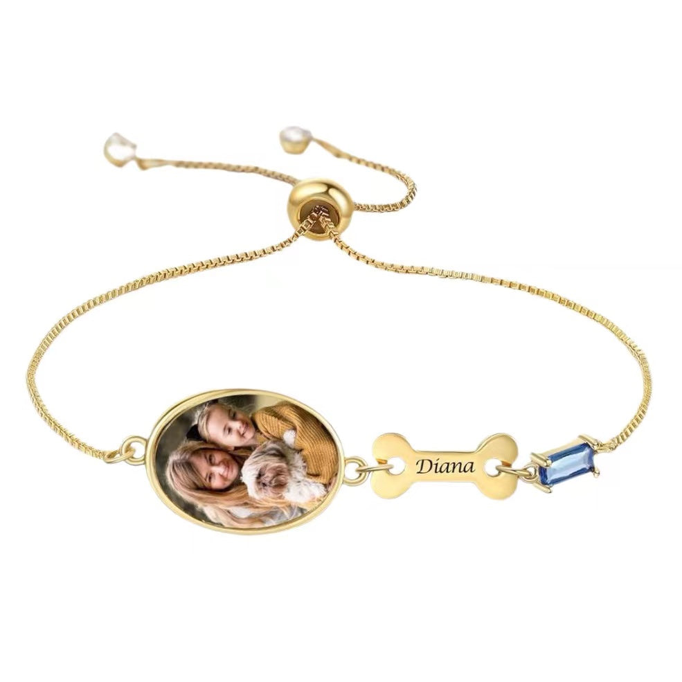 PetPhoto Luxe Adjustable Engraved Bracelet