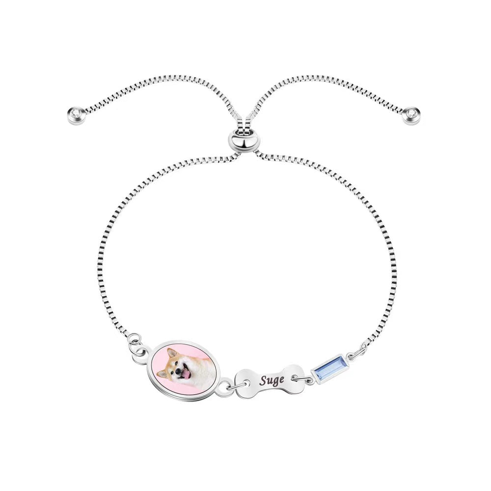 PetPhoto Luxe Adjustable Engraved Bracelet