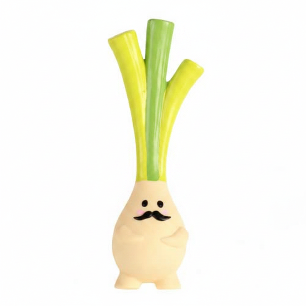 QMonster Scallion Squeaker Natural Latex Dog Toy