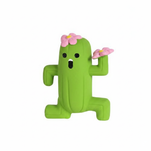 QMonster Cactus Kung Fu Squeaker Rubber Dog Toy