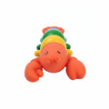 QMonster Jumping Lobster Rainbow Ocean Squeaker Natural Latex Dog Toy