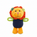 Plush Medal Lion Squeaker Rope Dog Toy
