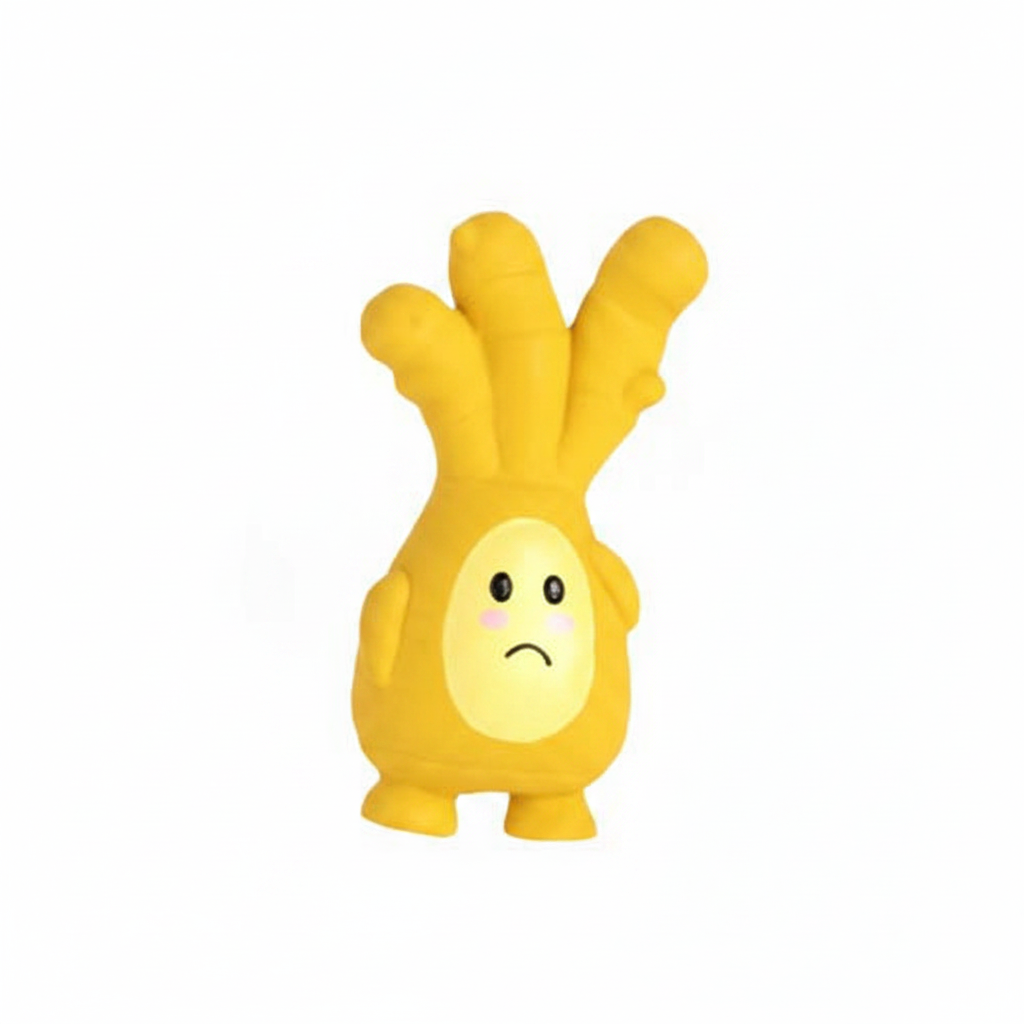 QMonster Ginger Squeaker Natural Latex Dog Toy