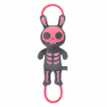 Skeleton Squeaker Handle Rope Dog Toy - Black