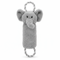 Plush Elephant Crinkle Squeaker Rope Dog Toy