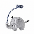 Plush Elephant Squeaker Rope Dog Toy